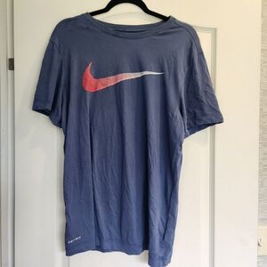 Nike Men's Blue Dri-FIT Shirt Size L Euc